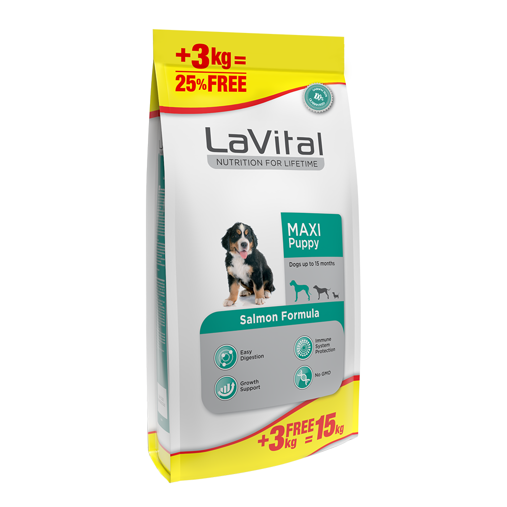 Büyük Irk Yavru Kuru Köpek Maması (Maxi Adult) Somonlu